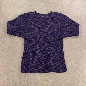 Relativity Sweater Womens‎ Large Purple Space Dye Cotton Raglan Ribbed